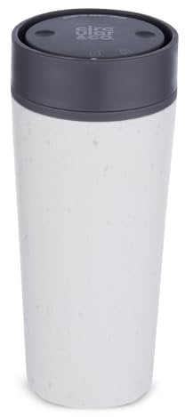 Circular & Co Insulated Reusable Coffee Cup - 16oz/454ml - Large Travel Mug - 100% Leakproof & Lockable - Push Top, One Hand Open, 360 Drinking Coffee Tumbler - Recyclable - BPA Free, Dishwasher Safe