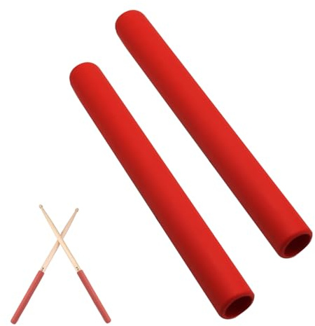 CashBeat Drumstick Grips (2-Pack) - Rutschfeste Gummigriffe für Drumsticks, Comfort Grip Wrap für Drummer, langlebiges Percussion-Zubehör, Übungshilfe für Schlagzeug, Snare & Jazz