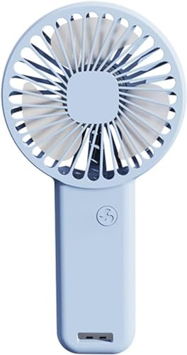 2024 new Handheld Portable Fan,USB Rechargeable Personal Fan With Mobile phone bracket function, Battery Operated Small Fan with 3 Speeds for Travel/Commute/Makeup/Office-blue