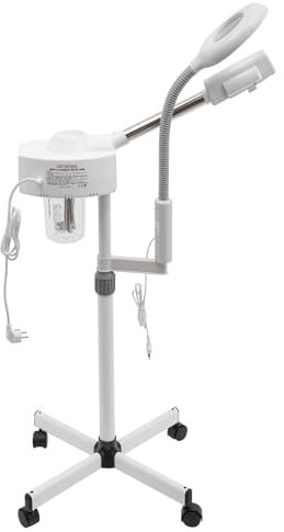 2 in 1 Gesichtsdampfer Spa LED Bedampfer Dampfgerät Sprühgerät mit 5X Lupenleuchte,Facial Steamer Kosmetikstudio Salon Schönheit Beauty Facial Clean Skin Care Tool