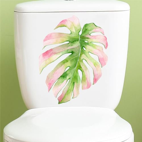 Winhappyhome Small Wall Stickers Window Bedroom Living Room Sticker Toilet Lid Sticker Decoration Removable Decals (Green Leaf)