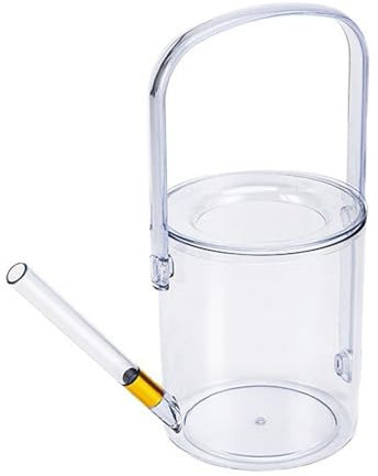 Regadera Transparente de 1 Litro, Regadera de Plástico, Hervidor de Agua de Flores de Gran Calibre con Asa, Herramientas de Riego para Interiores Y Exteriores para Sala de Estar,(Transparente)