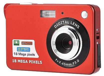 Appareils Photo pour la Photographie, Appareil Photo Numérique HD 720p, Appareil Photo Compact, Appareil Photo Professionnel pour la Photographie(Rouge)