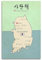 UNSGA Vintage-Karten-Poster, Asien, Korea, Poster, dekorative Malerei, Leinwand, Wandposter und Kunstdruck, moderne Familienschlafzimmer-Dekoration, Poster, 30 x 45 cm