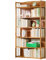 HUHJYUGE Bücherschrank Holz Braun, Boden Stehendes Bücherregal, Hoches Schmales Bücherregal, Standregal, Aufbewahrungsregal, für Wohnzimmer, Büro, Schlafzimmer, Arbeitszimmer (6 Tier 80cm)
