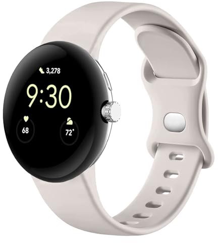 Issinlky Cinturino in silicone compatibile con Google Pixel Watch, cinturino di ricambio sportivo per Google Pixel Watch/Google Pixel Watch 2/Google Pixel Watch 3 41mm Uomo Donna