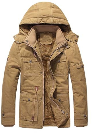 Men's Cardigans Pullover Jacket for Men Men's Bowling Shirts Fall Jackets for Men with Hood Jacket Men Winter Sherpa Lined Hoodie Men Cable Knit Jumper for Men Corduroy Jacket (Khaki, M)