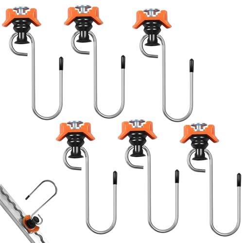 VOBOR Haken Für Airlineschiene, 6 Stück Verbindungsring S-Haken, Airlineschiene Zubehör Zum Aufhängen Airlineschienen, Für Airlineschienen 1000kg / Dan Fitting Airlineschiene Endfitting Zurrschienen