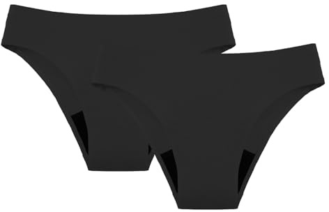 Lot De 2 Maillot De Bain Menstruel Femme Maillot De Bain Menstruel Femme Flux Abondant Culotte Menstruelle Short de Bain Taille Haute Maillot De Bain Menstruelle Piscine pour Adolescente Fille