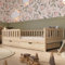 Crazy Pine Kinderbett mit Schublade 100x190cm – Massives Montessori Bodenbett aus Holz mit Rausfallschutz – Sicheres Kleinkindbett – Skandinavisches Design Leichte Montage - Crazy Basic