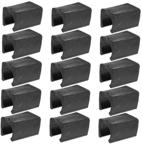 Gadpiparty 50pcs 12mm U-shape Chair Feet Caps Clip Black Chair Leg Floor Protectors for Cover Clamp Furniture Glides Anti-slip Floor Pads