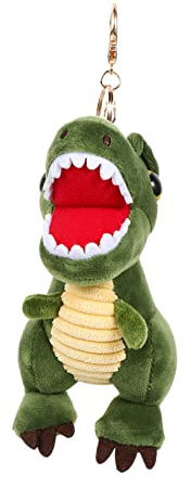 Ipetboom Plüsch-dinosaurier-anhänger Plüsch-dinosaurier-tierspielzeug Schlüsselanhänger-anhänger für Rucksack und Tasche Ornament mit Dino-design Zufällige Farbe