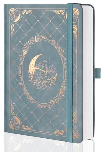 MGGAO Liniertes Notizbuch für Frauen und Männer, A5-Hardcover Notizbücher | 320 Nummerierte Seiten, 100 g/m² Dickes Papier zum Schreiben, College-liniert Notizbuch für Schule, Reisen, Arbeit