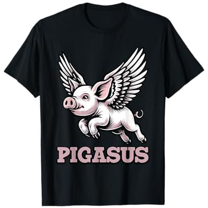 Pigasus Flying Pig Animal Mítico Cerdo Amante Camiseta