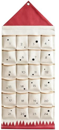 Vookkp Adventskalender zum Befüllen Stoff 24 Aventskalender Stoff Beutel Adventskalender Zum Befüllen Kinder Wiederverwendbar Hängend Zum Wand Tür Weihnachtsdeko Favors 120 X 50cm