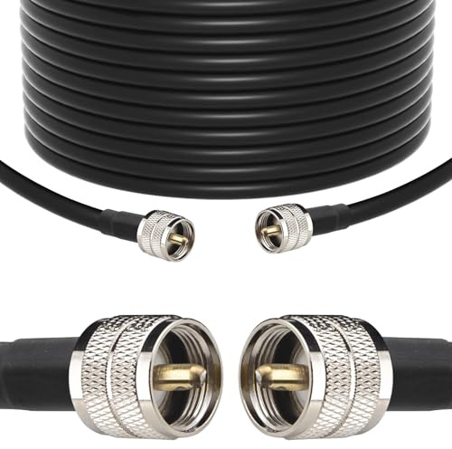 YOTENKO Cavo coassiale CB RG213 da 1,2 m – Cavo antenna CB a perdita ultra bassa RG-213 UHF PL259 cavo coassiale maschio a maschio, 50 Ohm, per radio Ham Radio CB antenna