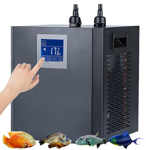 Quixnova Enfriador de Acuario de 300 L, 600 W, 1/3 HP, hidropónico, con Manguera y Bomba de Agua, Ideal para acuarios, mercados de mariscos y hoteles