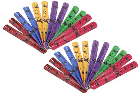Supvox 24stücke DIY Klatscharmbänder aus Silikon für Partys Bastelarbeiten und Spielzeug Blanko Ninja-armbänder als Gastgeschenke für Halloween und Feiertage