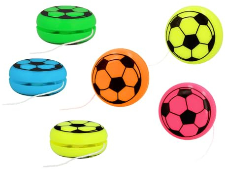 6 Fußball Jo-jos 5 Farben | Ø 3,5 cm - Mitgebsel