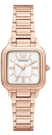 Emporio Armani Damen 35MM Roségoldfarbene Edelstahl Uhr, AR11743