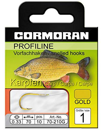 Cormoran PROFILINE Karpfenhaken Gold Gr.1 0,33mm
