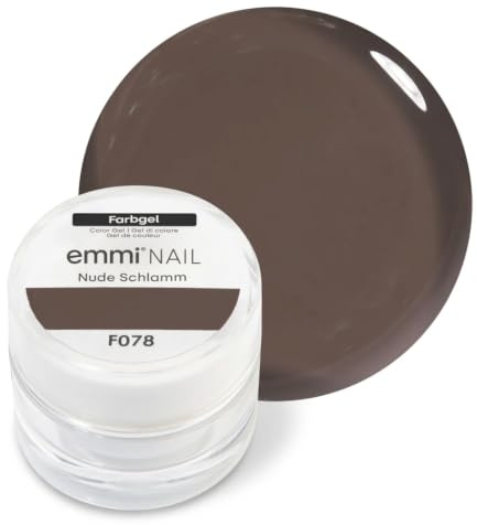 Emmi Nail Farbgel | UV/LED-Gel für brillante Farbintensität | Hohe Deckkraft, mittelviskos & selbstglättend | Kein Verlaufen in Nagelränder | 5 ml – Schlamm