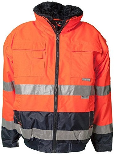 Größe 6XL Herren Planam Warn-/Wetterschutz Comfortjacke 2-farbig orange marine Modell 2046