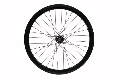 Fyxation Fixie-Radsatz mit versiegeltem Kugellager, Schwarz eloxiert