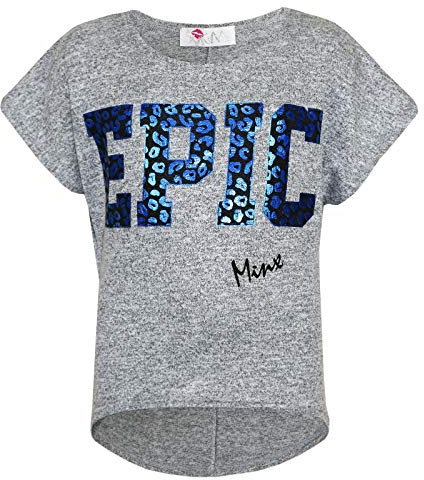 A2Z 4 Kids Girls T Shirts Soft Comfortable Summer Trendy Fashion Top Tees for Children Girls Age 7-13 Years