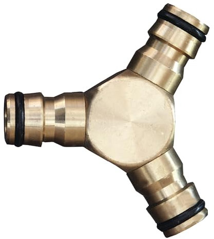 Cornat Y-Verteilerstück Messing / Schlauchabzweigung / 2-Wege-Verteilerstück / Gartenbewässerung / FLOR89535, Mehrere Farben