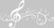 GRAZDesign Wandtattoo Musik Wohnzimmer Jugendzimmer Musikraum | Wandaufkleber Notenschlüßel - 75x40cm / 010 weiss