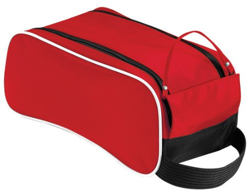 Quadra Teamwear Shoe Bag - 9 Litres (One Size) (Classic Red/Black/White)