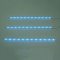 3x LED-Lichtleiste Lichtfarbe (Türkis-Blau), je 30 cm, inclusive je 12 LEDs, 0,8 W, Küchen-Regal-Unterbau-Wand-Schrank-Möbel-Schaufenster-Licht-Stab-Leiste-Stick-Leuchte-Lampe