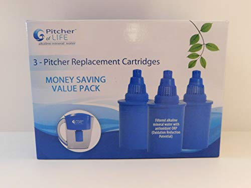 Life Ionizers Pitcher Of Life Filtri set di 3 1 Piccolo Blu