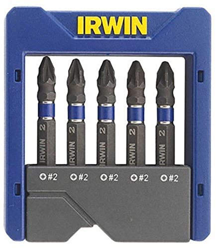 Irwin 1923435 PZ2 Impact Screwdriver Pocket Bit Set, Pack of 5