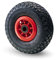 Labor 8738 Ruota.Ind. Gomma PNEUM.PLAST.RULLI MM260, Foro interno 21 mm, Nero