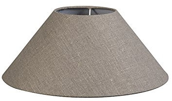 QAZQA Modern Leinen Leinenschirm Grau Rund Abgeschrägt 40I15I16, Geeignet für Stehlampe