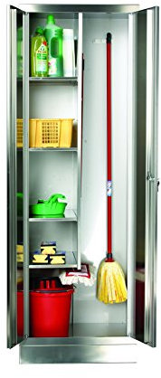 Edelstahl-Putzmittelschrank