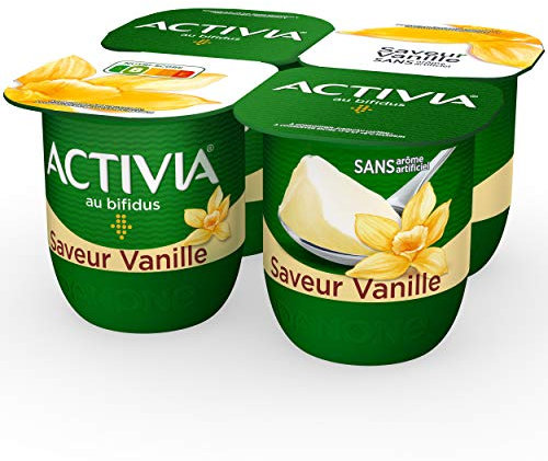 Activia Yaourt Bifidus Saveur Vanille, 4 x 125g