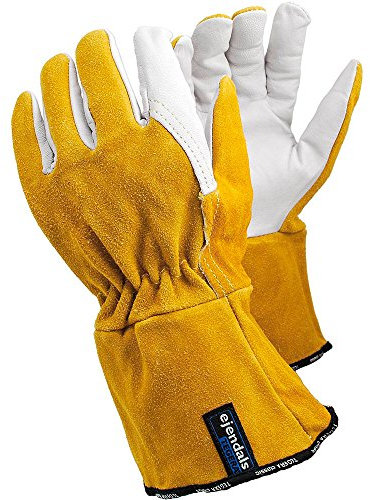 Ejendals Handschuh Tegera 118a für Schweißerarbeiten Größe 8, 1 Stück, gelb/weiß, 118A-8