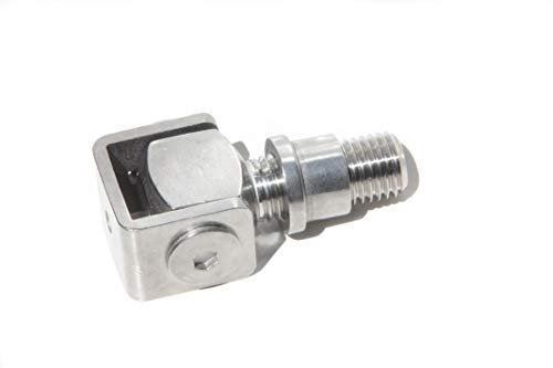 UHRIG einstellbares Kurz Torband M24 aus V2A Edelstahl, Schwerlast Scharnier mit Einschweißmutter.