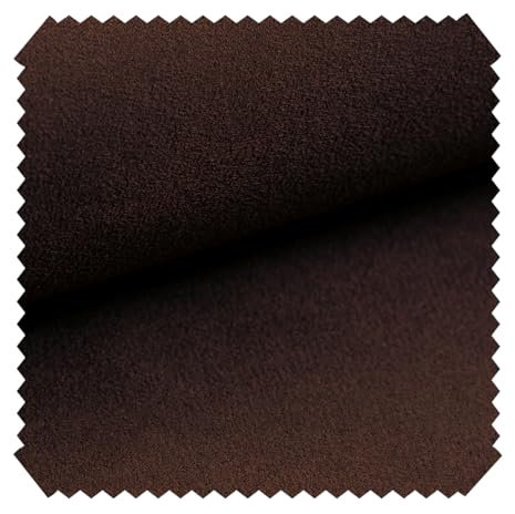 novely® Alpen Polsterstoff im Wildleder-Look | Bezugsstoff | Microfaser | Velours | Möbelstoff (66 Dunkelbraun)