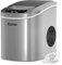 COSTWAY Eiswürfelmaschine 12KG/24H, Ice Maker 9 Eiswürfel in 6-13min, Eismaschine 2,2L Wassertank, Eiswürfelbereiter 2 Eiswürfelgrößen inkl. Schaufel, 25x36x33cm (Silber)