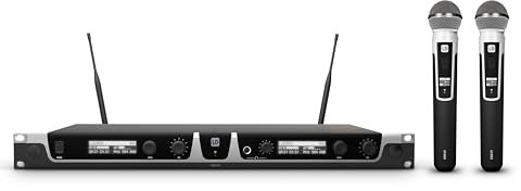 LD Systems U518 HHD 2 - Duales Funkmikrofon System mit Sender/Empfänger und 2 dynamischen Handmikrofonen, 1785 – 1800 MHz, schwarz