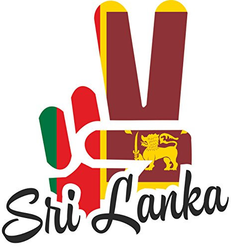 INDIGOS UG Auto Aufkleber Sri Lanka - Victory - Sieg - Autoaufkleber selbstklebend für Auto - Heckscheibe, Spoiler, Laptop, Sport - 10x8cm
