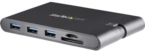 StarTech.com Adaptateur multiport USB-C pour ordinateur portable avec HDMI et VGA - Compatible Mac et Windows - Lecteur SD - PD 85 W - Adaptateur vidéo externe - USB-C - HDMI, VGA - Noir DKT30CHVSCPD