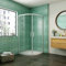 Mampara Semicircular Cabina de Ducha Puerta Corredera Gris Mate Vidrio Templado 5 mm Curva Italiana 90x90x185cm