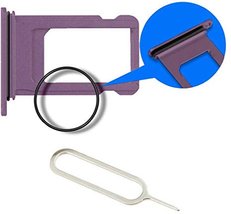 MMOBIEL Bandeja de Tarjeta Porta Sim Ranura Compatible con iPhone 11 2019 - Soporte de la Ranura SIM Incl Sim Pin - Púrpura