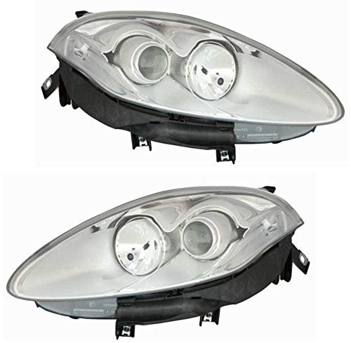 Halogen Scheinwerfer Set links & rechts Hauptscheinwerfer Frontscheinwerfer H1/H1 chrom ohne Lampenträger für Model Bravo II 198 198_