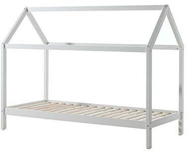 Vipack Bed, Kiefernholz, Weiß, 90 x 200 cm
